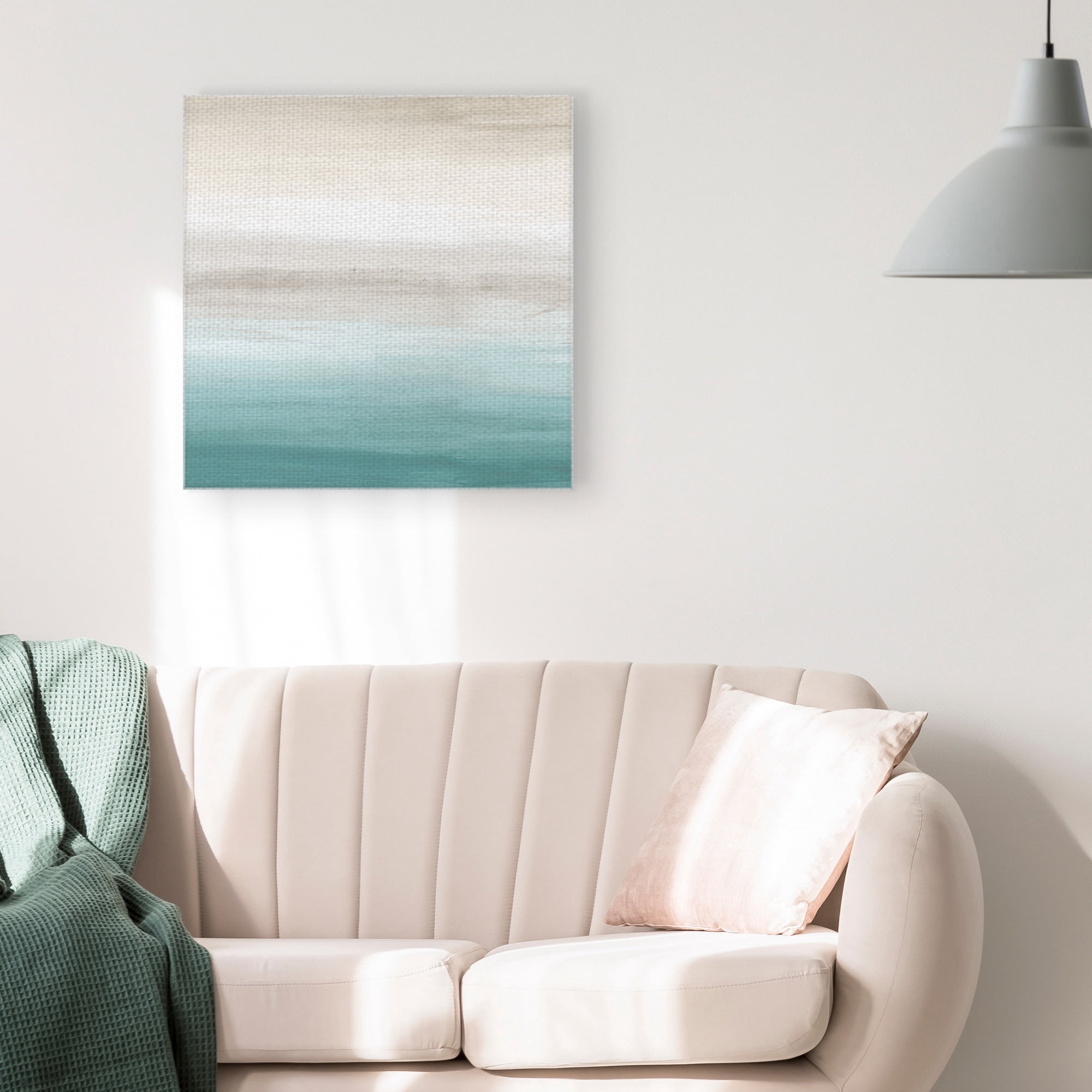 Turquoise Landscape III Abstract By Willowbrook Fine Art Canvas Art Print 24" x 24"