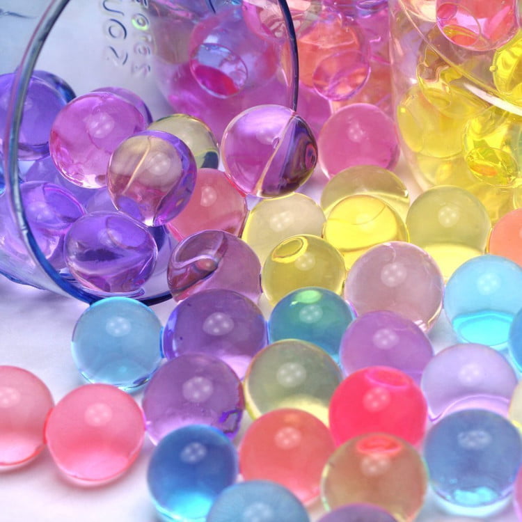 Mixcolor Water Beads Rainbow Mix Pearl Shaped Crystal Soil Jelly Water Growing Balls for Orbeez Refill,Kids Tactile Toys,Sensory Toys,Vase Fillerr,Plants Craft,Party,Home Decoration,20000pcs/Pack
