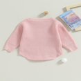 thumbnail image 4 of Nouveau-né Bébé Garçons Filles Pull Rompers Lettre Col Rond Manches Longues Tricot Combinaisons Automne Vêtements Combinaisons, 4 of 7