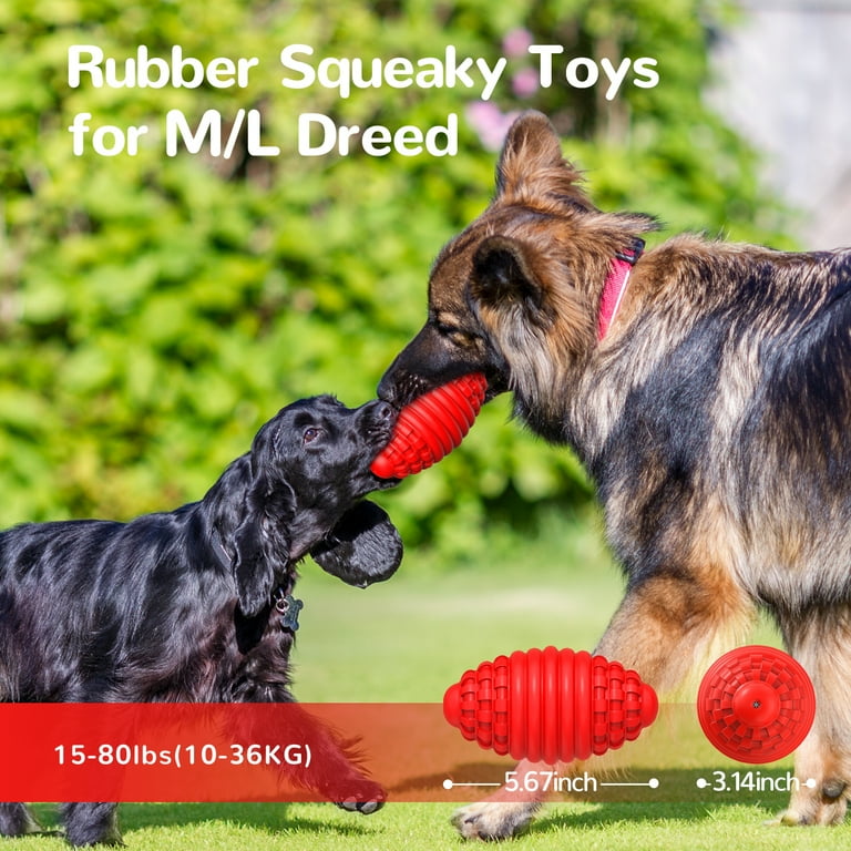 Babezdog Interactive Dog Toys - Squeaky Dog Toys for Aggressive Chewers,  Natural Rubber Dog Teething Toys, Durable Puppy Dog Chew Toys Large Dog  Toys