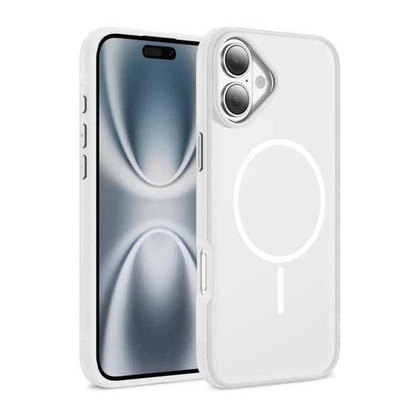 Magnetic Case for iPhone 17 (6.3"),Compatible with MagSafe,Heavy-Duty Shockproof, Matte Anti-Fingerprint Micro-Sandblasted Hybrid Phone Cover,White,For iPhone 17