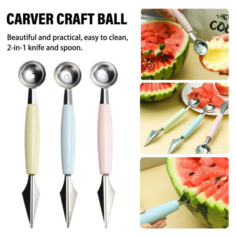 1x Watermelon Melon Fruit Baller Carving Ice Cream Melon Scoop Carver Ball  GX