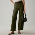 thumbnail image 5 of Mohiass Womens Stretch Twill Pants Casual High Waisted Wide Leg Cropped Pants Straight Leg Ankle Chino Pant with Patch Pockets Army Green XL, 5 of 9
