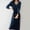 Blue, variant on Long Sleeve V Neck Wool Knit Dress For Women French Style Layering Long Dress For Fall And Winter Cozy Warm Casual Maxi Dress Long Sequin Dress Long Evening Dresses for Women Formal 2017 Swimming