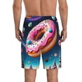 thumbnail image 4 of Lsque Starry Sky Pine Tree Donut Mens Sleep Pajama Shorts,Short Pajama Pants, Cotton Ultra-Soft Knit-Large, 4 of 9
