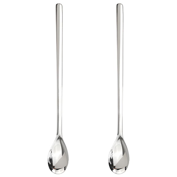 ACDANC 9-Inch Stainless Steel Coffee Spoons, 2 Pack Long Stirring Utensils for Tall Glasses, Iced Tea, Desserts, Coffee Bar