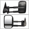 thumbnail image 2 of DNA Motoring TWM-002-T111-BK For 1997 to 2004 Ford F150 Ford F150 Pair of Powered Extended Arm Manual Folding Towing Side Mirrors (Black) 98 99 00 01 02, 2 of 6