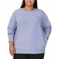thumbnail image 4 of Fila Womens Midweight French Terry Crewneck Long Sleeve Sweatshirt Size: S, Color: Purple Impression, 4 of 5