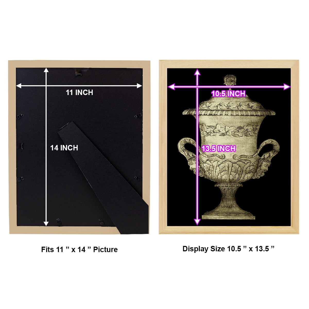 Garden Antiquities IV -Framed Print w/glass-Natural Wood