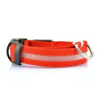 PAMINGONO Flashing Pet Collar Glowing Collar Red Nylon 1Pcs
