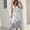 thumbnail image 5 of Hydrangea Purple Floral Sleeveless Dress Summer Women Clothes Dress for Pregnant Women Dresses, 5 of 9