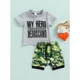 thumbnail image 2 of Kiapeise Newborn Baby Boy Clothes Shirts and Shorts Camouflage Set Short Sleeve Tops Drawstring Jogger Shorts 2Pcs Summer Outfits, 2 of 9