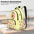 thumbnail image 6 of SCRAWLGOD Hedgehog Apple Pattern Yellow 17 Inches Backpack for Women Men Large College Bookbags Kids School Bag for Girls Boys Multi-Pocket Portable Casual Daypack, 6 of 7