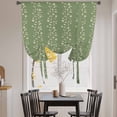 thumbnail image 3 of Sage Green Floral Tie Up Curtains for Windows, Adjustable Balloon Window Shades, Spring Flowers Kitchen Window Treatments Adjustable Roll Up Curtain for Basement/Nursery 52"x45", 3 of 8