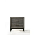 thumbnail image 4 of ACME Valdemar Metal and Wood 2-Drawers Nightstand in Weathered Gray, 4 of 5