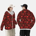 thumbnail image 6 of Daiia Tomatoes And Chili UPF 50+ Sun Protection Hoodie Jacket Lightweight Long Sleeve Sun Shirt for Women Men with Pocket Hiking Outdoor-X-Large, 6 of 9