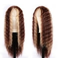 thumbnail image 4 of Lace Front Wigs Human Hair Long Deep Wave Black Wig Synthetic Curly Wig For Women 30 Inch Long Black Wave Wig Middle Part Fake Scalp Lace Wigs Natural Crimps Curls, 4 of 8