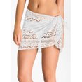 thumbnail image 2 of Womens Sexy Beach Cover up Short Sarong Hollow Skirt Cover Up Soild Color Swimwear Wrap Shell Beach Scarf Skirt, 2 of 8