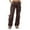 Coffee, variant on Women's Cargo Pants Casual Baggy Stretchy Trousers with Pockets Relaxed Fit Woman Trendy Straight Leg Casual Y2k Work Trousers