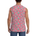 thumbnail image 4 of Fotbe Pastel Christmas Trees on Pink Men's Camiseta sin Mangas Estampada para Hombres, Playera Casual para Gimnasio, Entrenamiento, Playa-XX-Large, 4 of 7