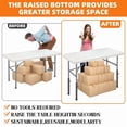 thumbnail image 2 of 4-Pack Folding TableLeg Extender, Metal Tables Leg Extensions, Heavy Duty 4 Levels/Heights Folding Tables Legs Supports, 2 of 7