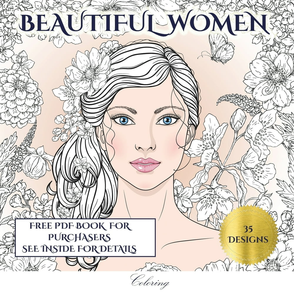 Coloring: Coloring (Beautiful Women) : An adult coloring (colouring