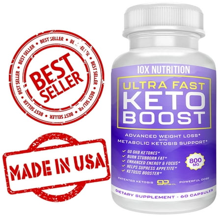 Best Ultra Fast Keto Boost Max Keto Diet Pills BHB Salts Advanced Ketogenic Supplement Exogenous Ketones Ketosis Weight Loss Fat Burner Carb Blocker Appetite Suppressant Men Women 60