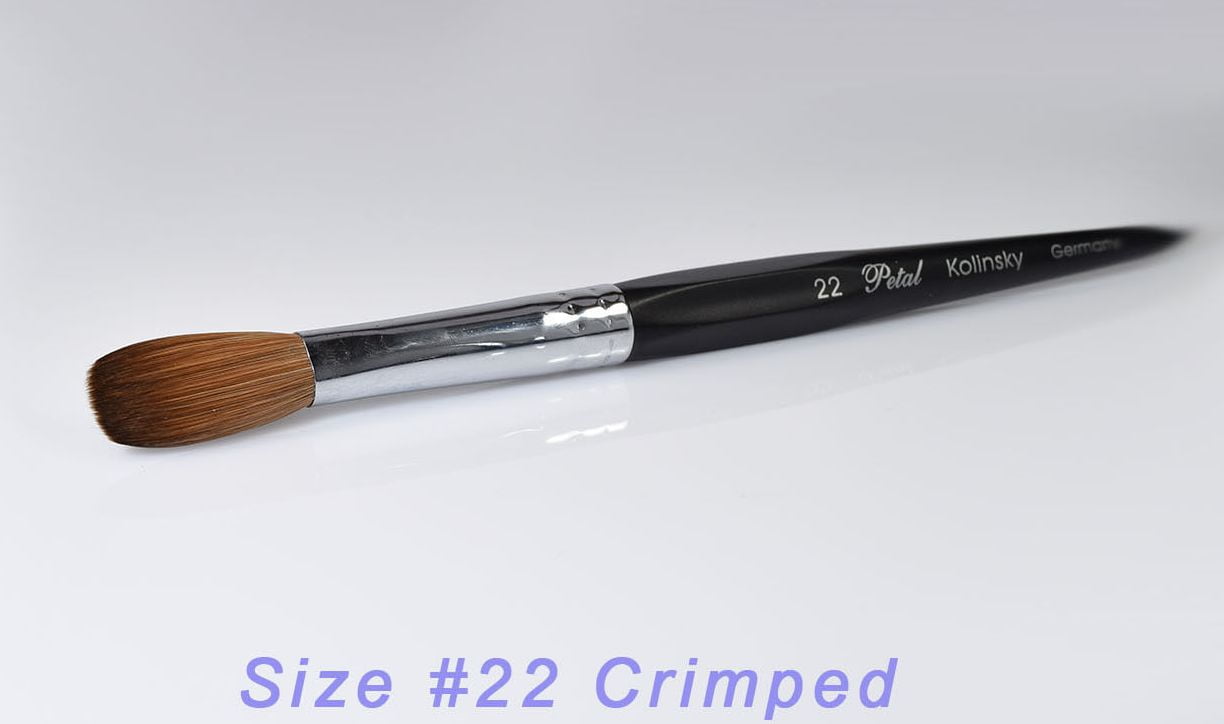 Black Six Angles Handle Kolinsky Acrylic Nail Brush for Manicure Powder