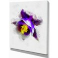 thumbnail image 2 of Blue Flower with Yellow Stigma - Floral Canvas Art Print, 2 of 4