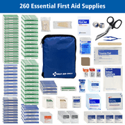 First Aid Only Comprehensive 260-Piece All-Purpose Emergency First Aid Kit for Home and Travel Use