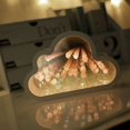 thumbnail image 2 of Espejo con forma de nube de tulipán creativo y hecho a mano, luz de noche, regalo práctico para novias, adornos de plástico hechos a mano, 2 of 5