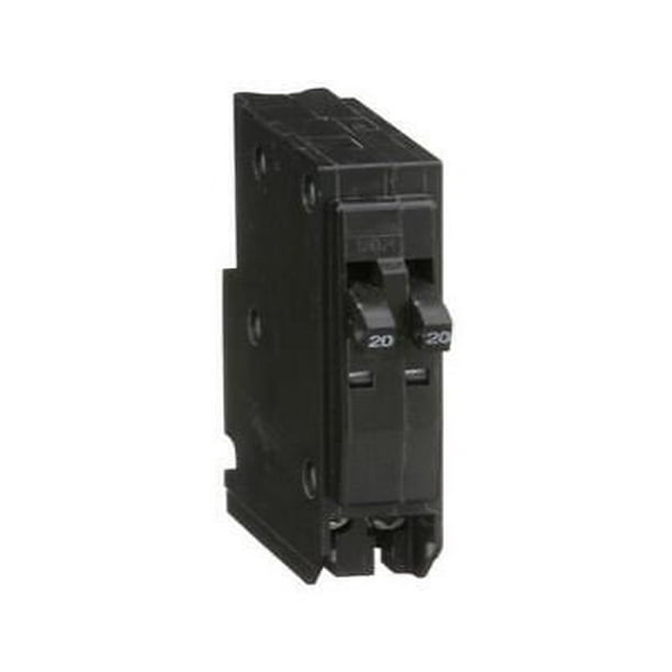 Square D 20/20 amps Tandem Single Pole Circuit Breaker