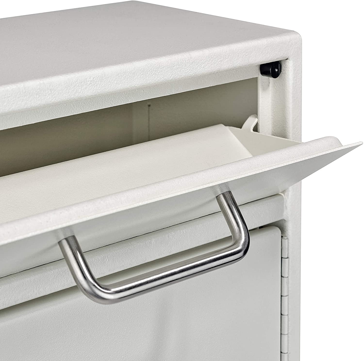 Mail Boss Steel Locking Security 105 Position Key Cabinet Dropbox Lock, White