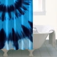 thumbnail image 4 of Blue Tie Dye Spiral Pattern Shower Curtain 36"x72" ,Bathroom Decorative Shower Curtains Set with 12 Hooks,Modern Waterproof Washable Shower Curtain, 4 of 6