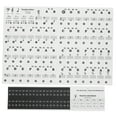 thumbnail image 1 of Pegatina para teclas de piano, órgano electrónico, teclas universales, notación transparente, decoración negra, 1 of 14