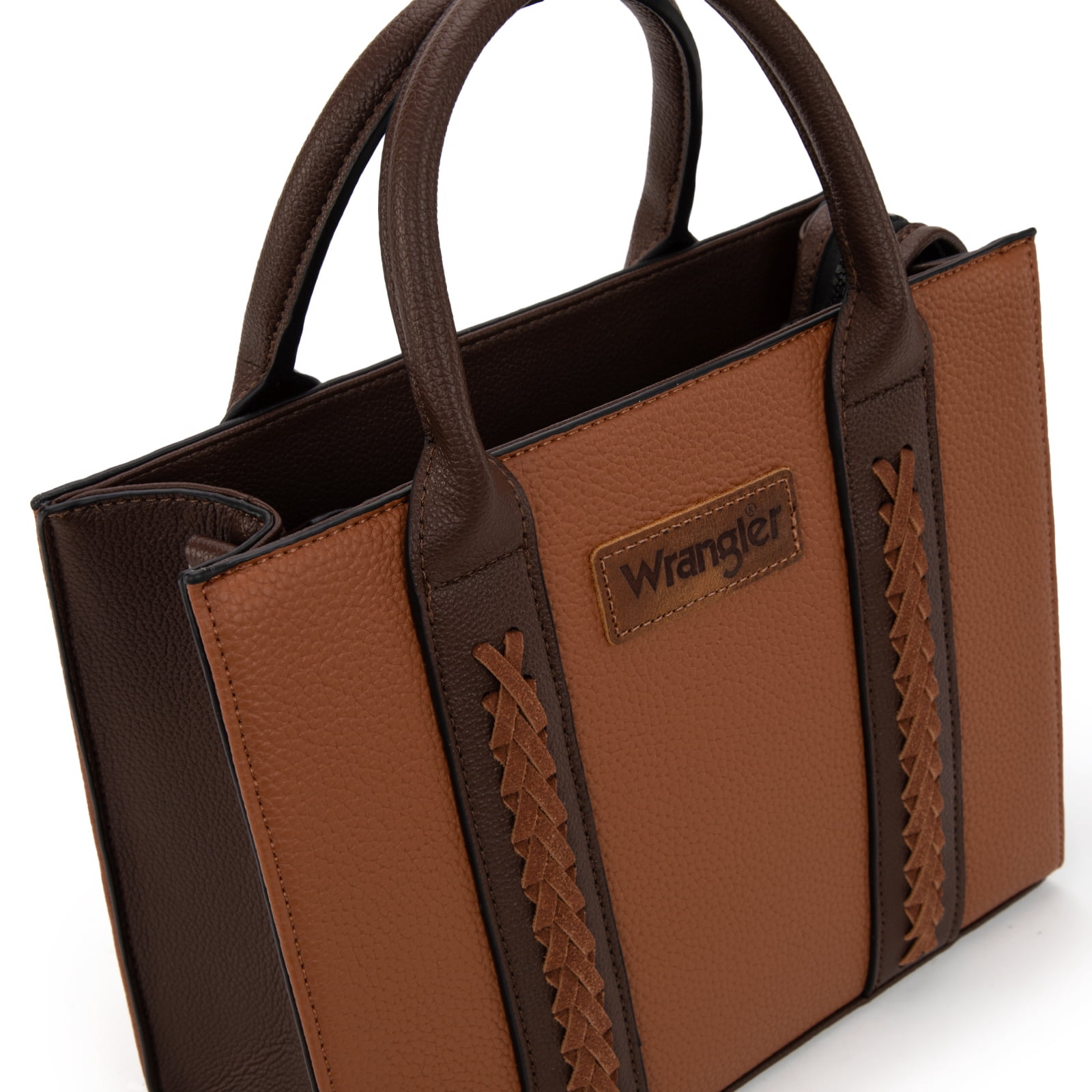 Wrangler Tote Bags for Women and Purse for Women with Adjustable Strap, Brown-Coffee