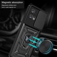 thumbnail image 2 of Phone Case for Motorola Edge 30 Fusion 5G,Military Grade Shockproof Heavy Duty Protective Slide Camera Lens Cover Finger Ring Kickstand Case for Edge 30 Fusion 5G/S30 Plus 5G 6.55'' SJ-Red, 2 of 8