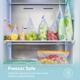 thumbnail image 5 of Lerine 14 Pack Dishwasher Safe Stand-up Reusable Food Storage Bags, Leakproof Reusable Freezer Bags,Silicone Reusable Bags, 5 of 10