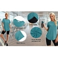 thumbnail image 6 of Rosvigor Womens Workout Tops Short Sleeve Tee Shirts Comfy Athletic Shirts Loose Womens Activewear Tops for Gym Running Yoga, 6 of 8