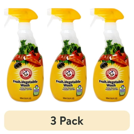 (3 pack) Arm & Hammer Fruit & Vegetable Wash, 16 oz, Pack of 1