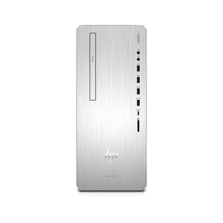 HP Envy 795-0020 Natural Silver Aluminum Desktop, Windows 10, Intel Core i7-8700 Processor, 12GB Memory, 256 SSD + 1TB Hard Drive, AMD RX 550 4GB Graphics, DVD, Wireless Keyboard and