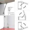 thumbnail image 3 of Amortiguador hidráulico de gas para puertas elevadoras, muebles de armario, cocina, bisagra amortiguadora, 60N/6kg, 270mm, 4 unidades, 3 of 6