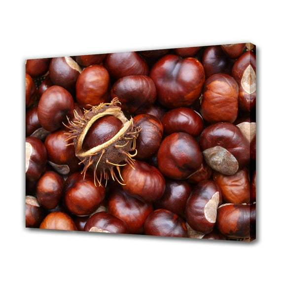 Chestnuts Fall Prickly Tree Plant Canvas Poster Bedroom Decor Sports Landscape Office Room Decor Gift,Frame-style,20x30inch(50x75cm)
