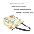 thumbnail image 3 of FORMRS Womens Canvas Tote Bag with Zipper Inner Pocket Shoulder Handbag, Birds with Strawberries, 3 of 7