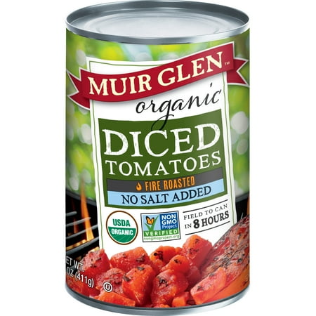 Organic Diced Tomatoes - Muir Glen Organic Diced Fire Roasted Tomatoes, 14.5 oz