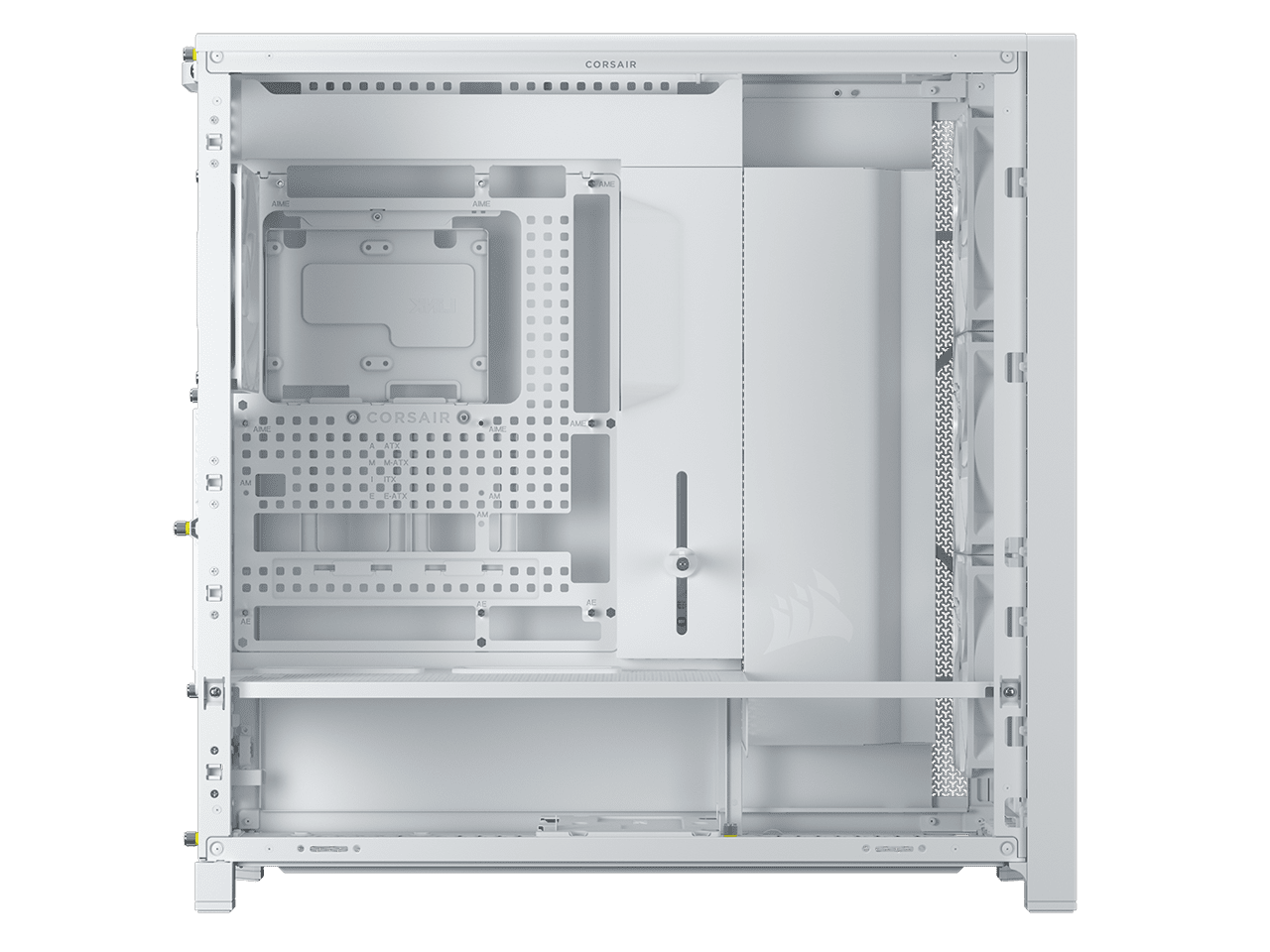 CORSAIR FRAME 5000D RS Modular High Airflow Mid-Tower PC Case, White – Fully Customizable Design –  InfiniRail™ Fan Mounting System – Fits Multiple 360mm Radiators or a 420mm Radiator – Reverse Mother