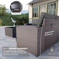 thumbnail image 3 of Kullavik 7 Pieces Outdoor Patio Furniture Set with with 48000 BTU Outdoor Pyramid Patio Heater,PE Wicker Rattan Sectional Sofa Patio Conversation Sets,Grey, 3 of 8