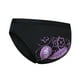 thumbnail image 3 of Ropa interior de ciclismo, calzoncillos triangulares para bicicleta, pantalones cortos ligeros acolchados de silicona 3D para mujer, pantalones cortos Negro y morado, 3 of 8