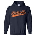 thumbnail image 2 of UGP Campus Apparel Detroit Baseball Script - Hometown Pride, Pitcher Hoodie - Large - Navy, 2 of 6
