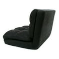 thumbnail image 6 of Loungie Microsuede Flip Chair Lounger Seat Black, 6 of 9